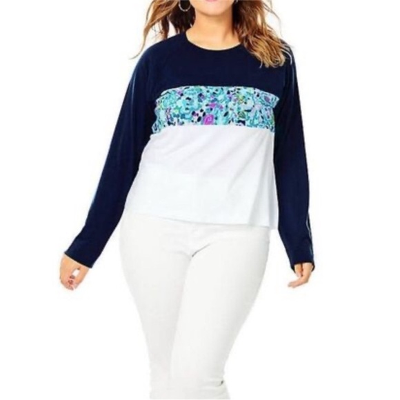 Lilly Pulitzer Tops - Lilly Pulitzer Chapman Long Sleeve Top Multi Dive Bar